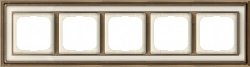 Рамка универсальная ABB Династия 5-м. античная латунь/стекло белое фото Рамка универсальная ABB Династия 5-м. античная латунь/стекло белое картинка